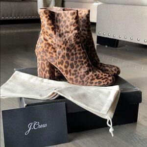 J.CREW COLLECTION CALF HAIR ZIP BOOTS SZ 9